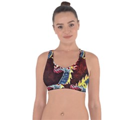 Dragon Lights Main Dragon Cross String Back Sports Bra by Riverwoman