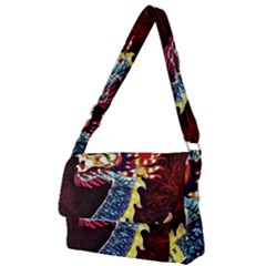 Dragon Lights Main Dragon Full Print Messenger Bag by Riverwoman