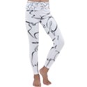 Katsushika Hokusai, Egrets from quick lessons in simplified drawing Kids  Lightweight Velour Classic Yoga Leggings View1