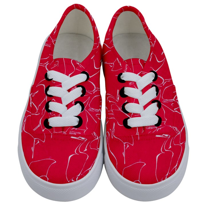 Katsushika Hokusai, Egrets from quick lessons in simplified drawing Kids  Classic Low Top Sneakers