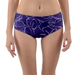 Katsushika Hokusai, Egrets From Quick Lessons In Simplified Drawing Reversible Mid-waist Bikini Bottoms by Valentinaart