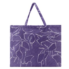 Katsushika Hokusai, Egrets From Quick Lessons In Simplified Drawing Zipper Large Tote Bag by Valentinaart