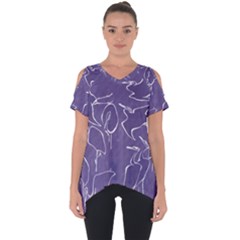 Katsushika Hokusai, Egrets From Quick Lessons In Simplified Drawing Cut Out Side Drop Tee by Valentinaart