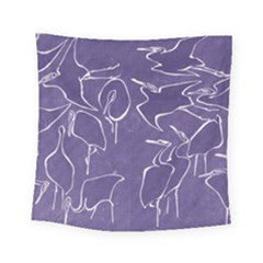 Katsushika Hokusai, Egrets From Quick Lessons In Simplified Drawing Square Tapestry (small) by Valentinaart