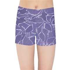 Katsushika Hokusai, Egrets From Quick Lessons In Simplified Drawing Kids  Sports Shorts by Valentinaart