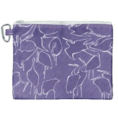 Katsushika Hokusai, Egrets From Quick Lessons In Simplified Drawing Canvas Cosmetic Bag (xxl) by Valentinaart