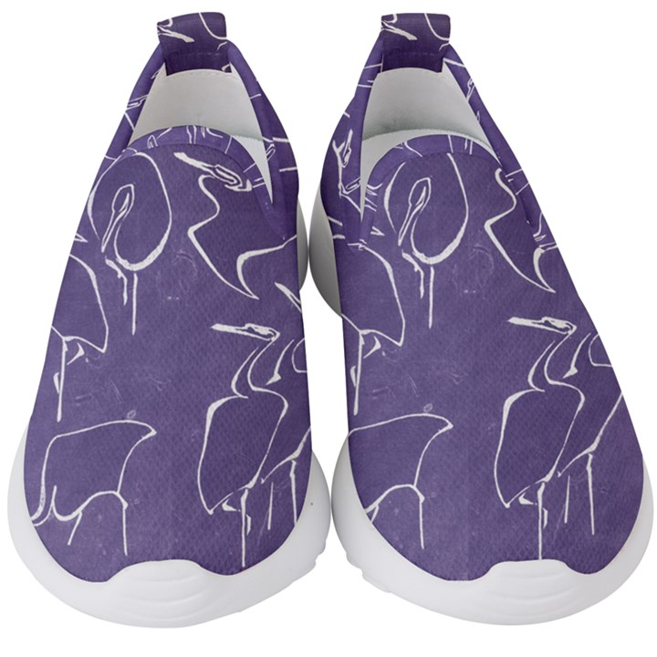 Katsushika Hokusai, Egrets from quick lessons in simplified drawing Kids  Slip On Sneakers