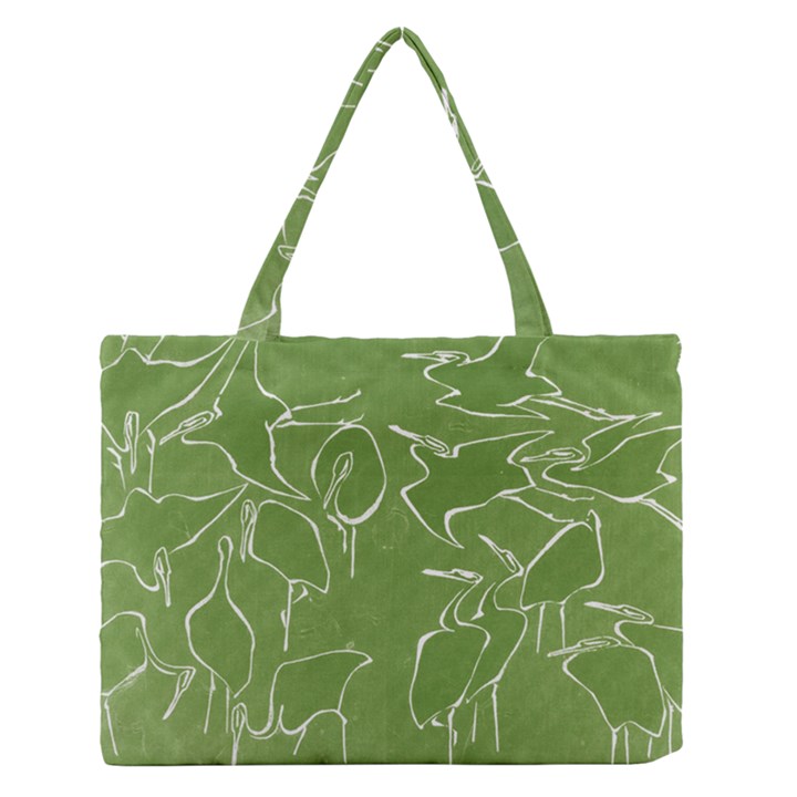 Katsushika Hokusai, Egrets from quick lessons in simplified drawing Zipper Medium Tote Bag