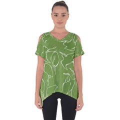 Katsushika Hokusai, Egrets From Quick Lessons In Simplified Drawing Cut Out Side Drop Tee by Valentinaart