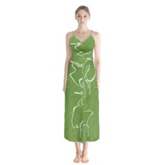 Katsushika Hokusai, Egrets From Quick Lessons In Simplified Drawing Button Up Chiffon Maxi Dress by Valentinaart