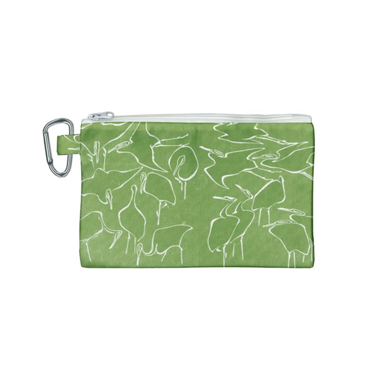 Katsushika Hokusai, Egrets from quick lessons in simplified drawing Canvas Cosmetic Bag (Small)