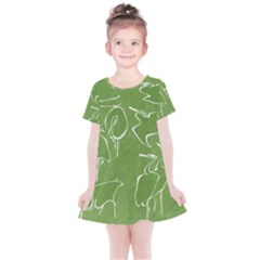 Katsushika Hokusai, Egrets From Quick Lessons In Simplified Drawing Kids  Simple Cotton Dress by Valentinaart