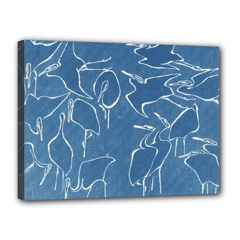 Katsushika Hokusai, Egrets From Quick Lessons In Simplified Drawing Canvas 16  X 12  (stretched) by Valentinaart