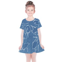 Katsushika Hokusai, Egrets From Quick Lessons In Simplified Drawing Kids  Simple Cotton Dress by Valentinaart