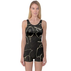 Katsushika Hokusai, Egrets From Quick Lessons In Simplified Drawing One Piece Boyleg Swimsuit by Valentinaart