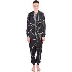 Katsushika Hokusai, Egrets From Quick Lessons In Simplified Drawing Hooded Jumpsuit (ladies)  by Valentinaart