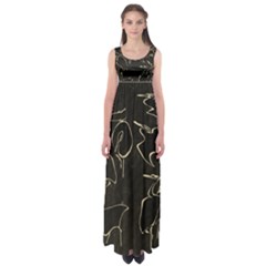 Katsushika Hokusai, Egrets From Quick Lessons In Simplified Drawing Empire Waist Maxi Dress by Valentinaart