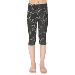 Katsushika Hokusai, Egrets From Quick Lessons In Simplified Drawing Kids  Capri Leggings  by Valentinaart