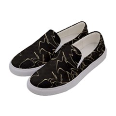 Katsushika Hokusai, Egrets From Quick Lessons In Simplified Drawing Women s Canvas Slip Ons by Valentinaart