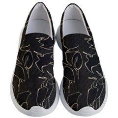 Katsushika Hokusai, Egrets From Quick Lessons In Simplified Drawing Women s Lightweight Slip Ons by Valentinaart