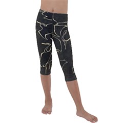 Katsushika Hokusai, Egrets From Quick Lessons In Simplified Drawing Kids  Lightweight Velour Capri Leggings  by Valentinaart