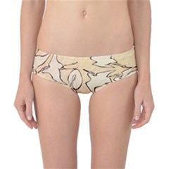 Katsushika Hokusai, Egrets From Quick Lessons In Simplified Drawing Classic Bikini Bottoms by Valentinaart