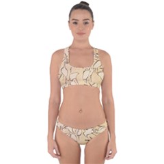 Katsushika Hokusai, Egrets From Quick Lessons In Simplified Drawing Cross Back Hipster Bikini Set by Valentinaart