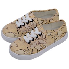 Katsushika Hokusai, Egrets From Quick Lessons In Simplified Drawing Kids  Classic Low Top Sneakers by Valentinaart