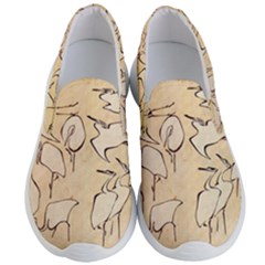 Katsushika Hokusai, Egrets From Quick Lessons In Simplified Drawing Men s Lightweight Slip Ons by Valentinaart