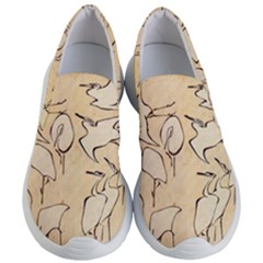 Katsushika Hokusai, Egrets From Quick Lessons In Simplified Drawing Women s Lightweight Slip Ons by Valentinaart