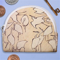 Katsushika Hokusai, Egrets From Quick Lessons In Simplified Drawing Horseshoe Style Canvas Pouch by Valentinaart