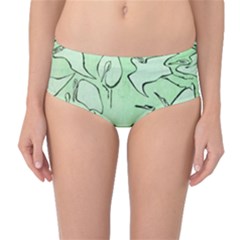 Katsushika Hokusai, Egrets From Quick Lessons In Simplified Drawing Mid-waist Bikini Bottoms by Valentinaart