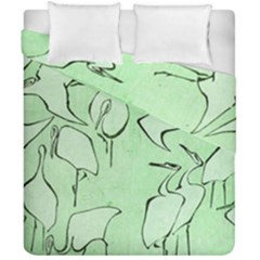 Katsushika Hokusai, Egrets From Quick Lessons In Simplified Drawing Duvet Cover Double Side (california King Size) by Valentinaart