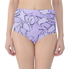 Katsushika Hokusai, Egrets From Quick Lessons In Simplified Drawing Classic High-waist Bikini Bottoms by Valentinaart