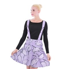 Katsushika Hokusai, Egrets From Quick Lessons In Simplified Drawing Suspender Skater Skirt by Valentinaart