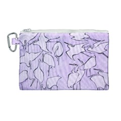 Katsushika Hokusai, Egrets From Quick Lessons In Simplified Drawing Canvas Cosmetic Bag (large) by Valentinaart