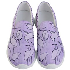 Katsushika Hokusai, Egrets From Quick Lessons In Simplified Drawing Men s Lightweight Slip Ons by Valentinaart