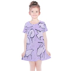 Katsushika Hokusai, Egrets From Quick Lessons In Simplified Drawing Kids  Simple Cotton Dress by Valentinaart