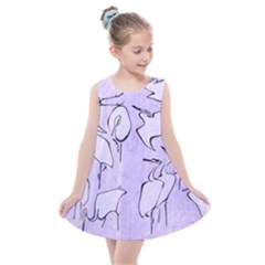 Katsushika Hokusai, Egrets From Quick Lessons In Simplified Drawing Kids  Summer Dress by Valentinaart