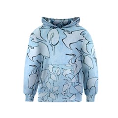 Katsushika Hokusai, Egrets From Quick Lessons In Simplified Drawing Kids  Pullover Hoodie by Valentinaart