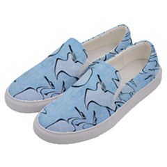 Katsushika Hokusai, Egrets From Quick Lessons In Simplified Drawing Men s Canvas Slip Ons by Valentinaart