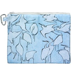 Katsushika Hokusai, Egrets From Quick Lessons In Simplified Drawing Canvas Cosmetic Bag (xxxl) by Valentinaart