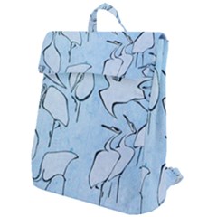 Katsushika Hokusai, Egrets From Quick Lessons In Simplified Drawing Flap Top Backpack