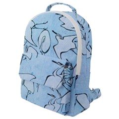 Katsushika Hokusai, Egrets From Quick Lessons In Simplified Drawing Flap Pocket Backpack (small) by Valentinaart