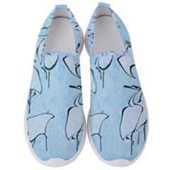 Katsushika Hokusai, Egrets From Quick Lessons In Simplified Drawing Men s Slip On Sneakers by Valentinaart