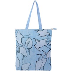 Katsushika Hokusai, Egrets From Quick Lessons In Simplified Drawing Double Zip Up Tote Bag by Valentinaart