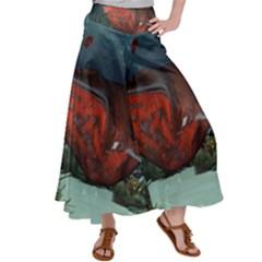 Awesome Mechanical Whale In The Deep Ocean Satin Palazzo Pants by FantasyWorld7