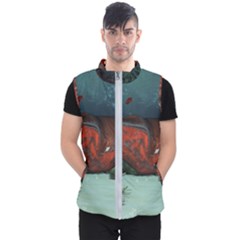 Awesome Mechanical Whale In The Deep Ocean Men s Puffer Vest