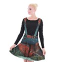 Awesome Mechanical Whale In The Deep Ocean Suspender Skater Skirt View1