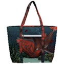 Awesome Mechanical Whale In The Deep Ocean Zip Up Canvas Bag View3